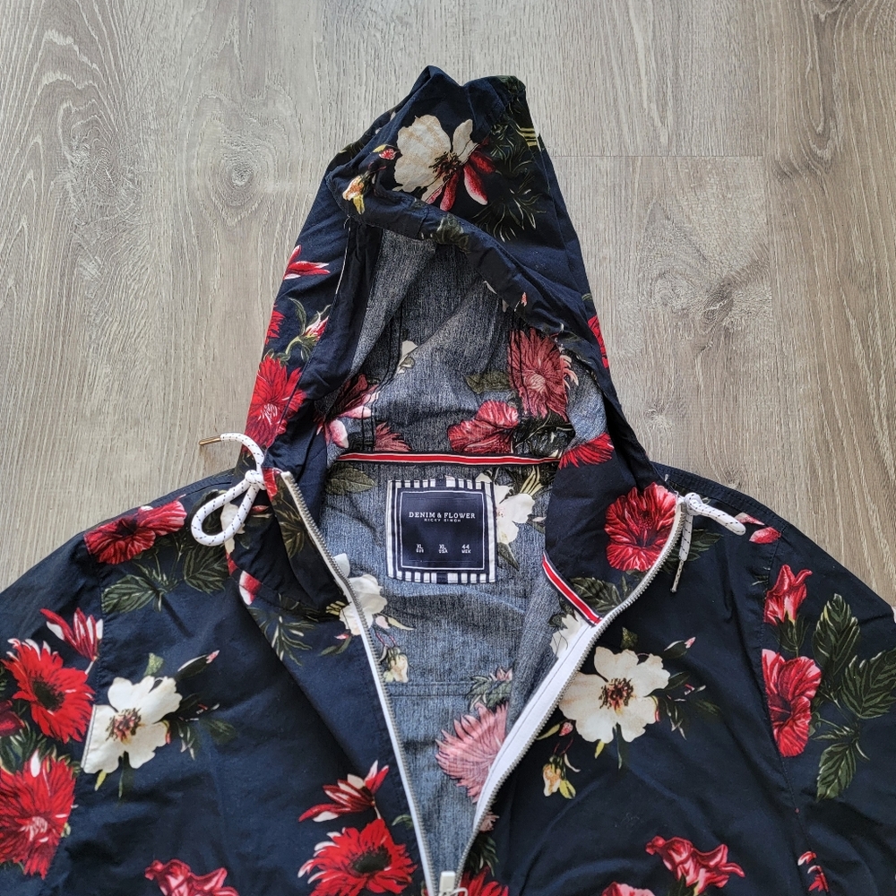 BRAND NEW Denim & Flower Floral Jacket Men's Size XL - Picture 4 of 9